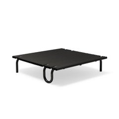 Square coffee table Mogg PIPELINES - Black painted