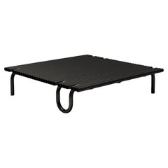 Square coffee table Mogg PIPELINES - Black painted