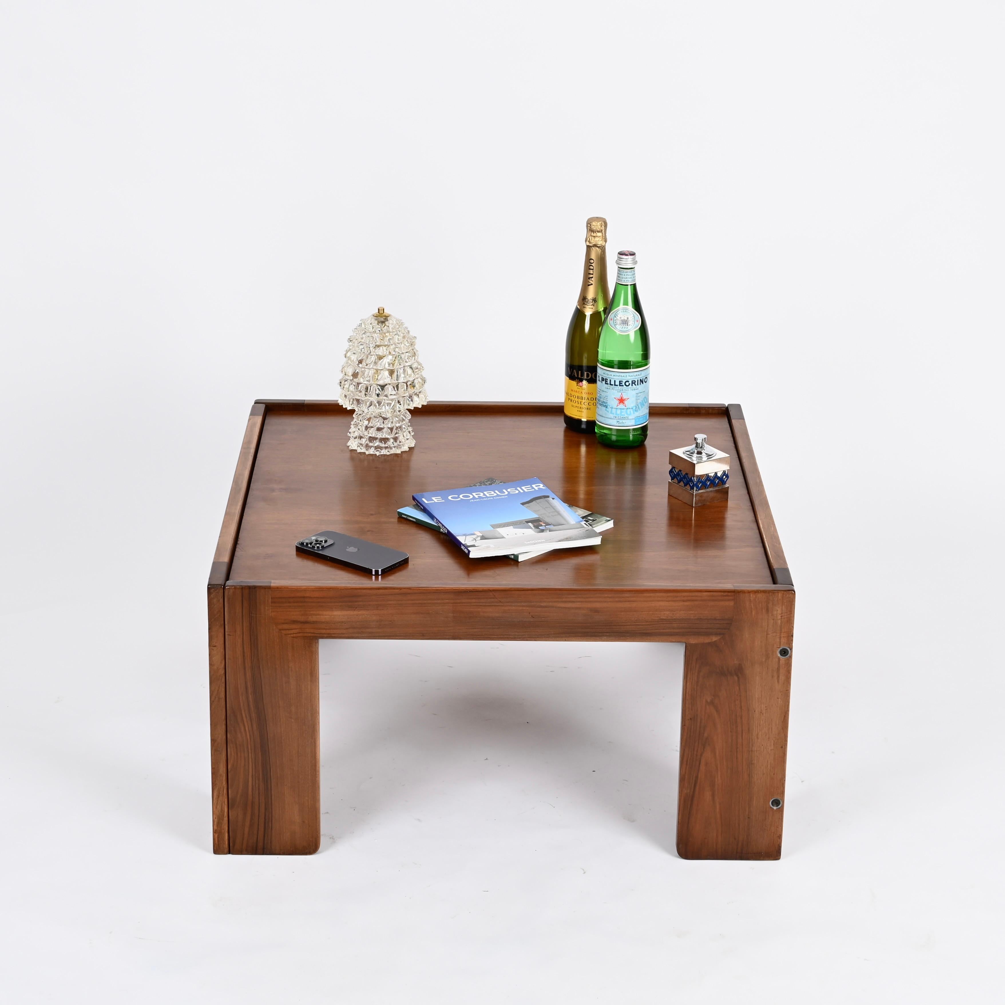 Quadratischer Couchtisch, signiert von Afra und Tobia Scarpa für Cassina, Italien 1960er Jahre im Angebot 7