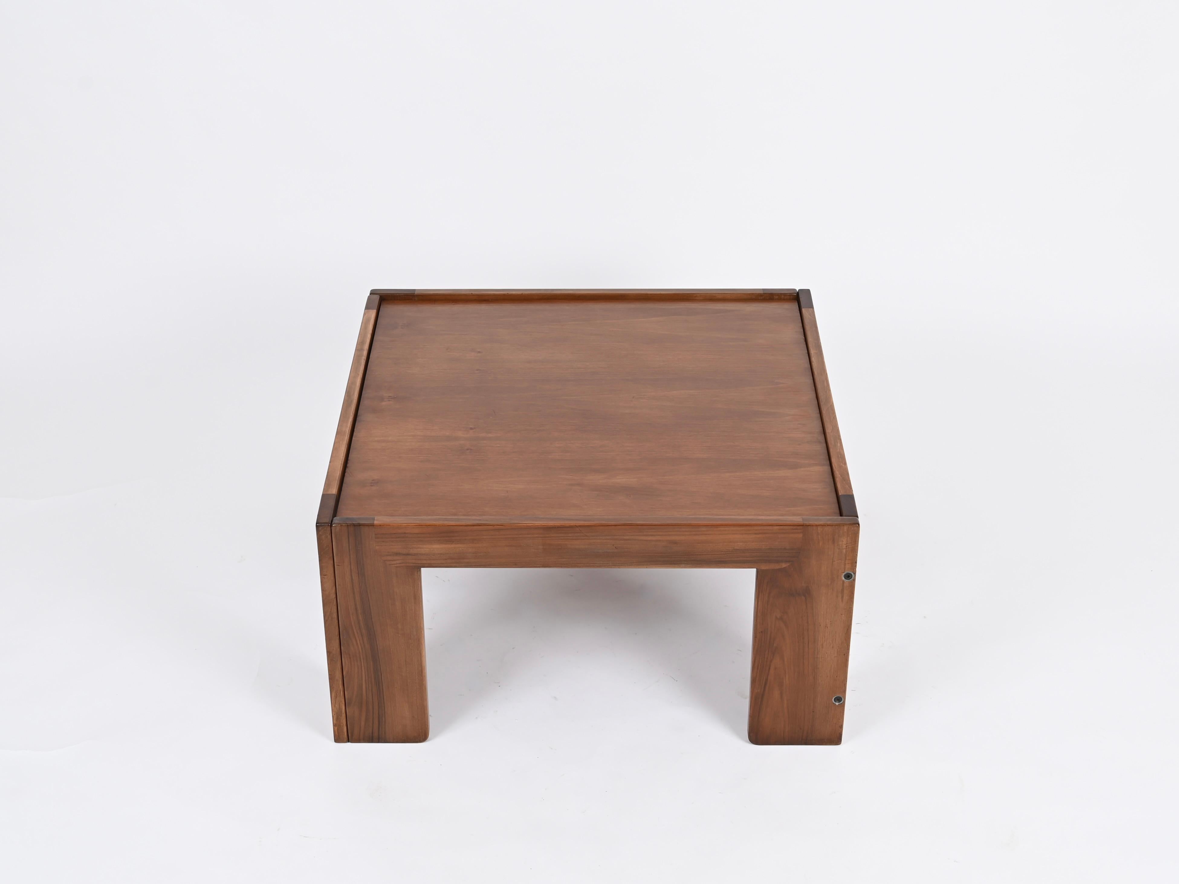 Quadratischer Couchtisch, signiert von Afra und Tobia Scarpa für Cassina, Italien 1960er Jahre im Angebot 9