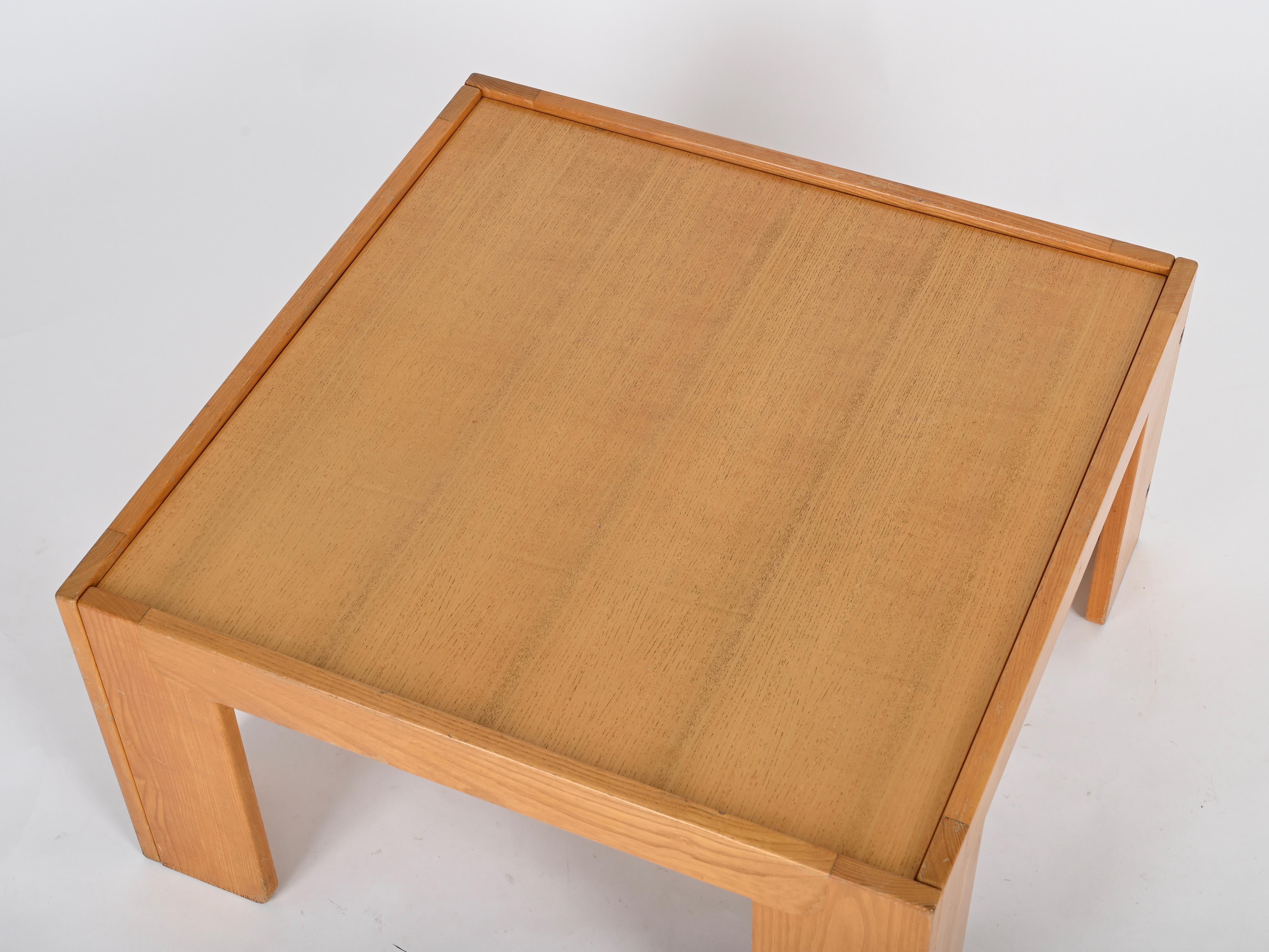 Tavolino quadrato firmato da Afra & Tobia Scarpa per Cassina, Italia anni '60 in vendita 9