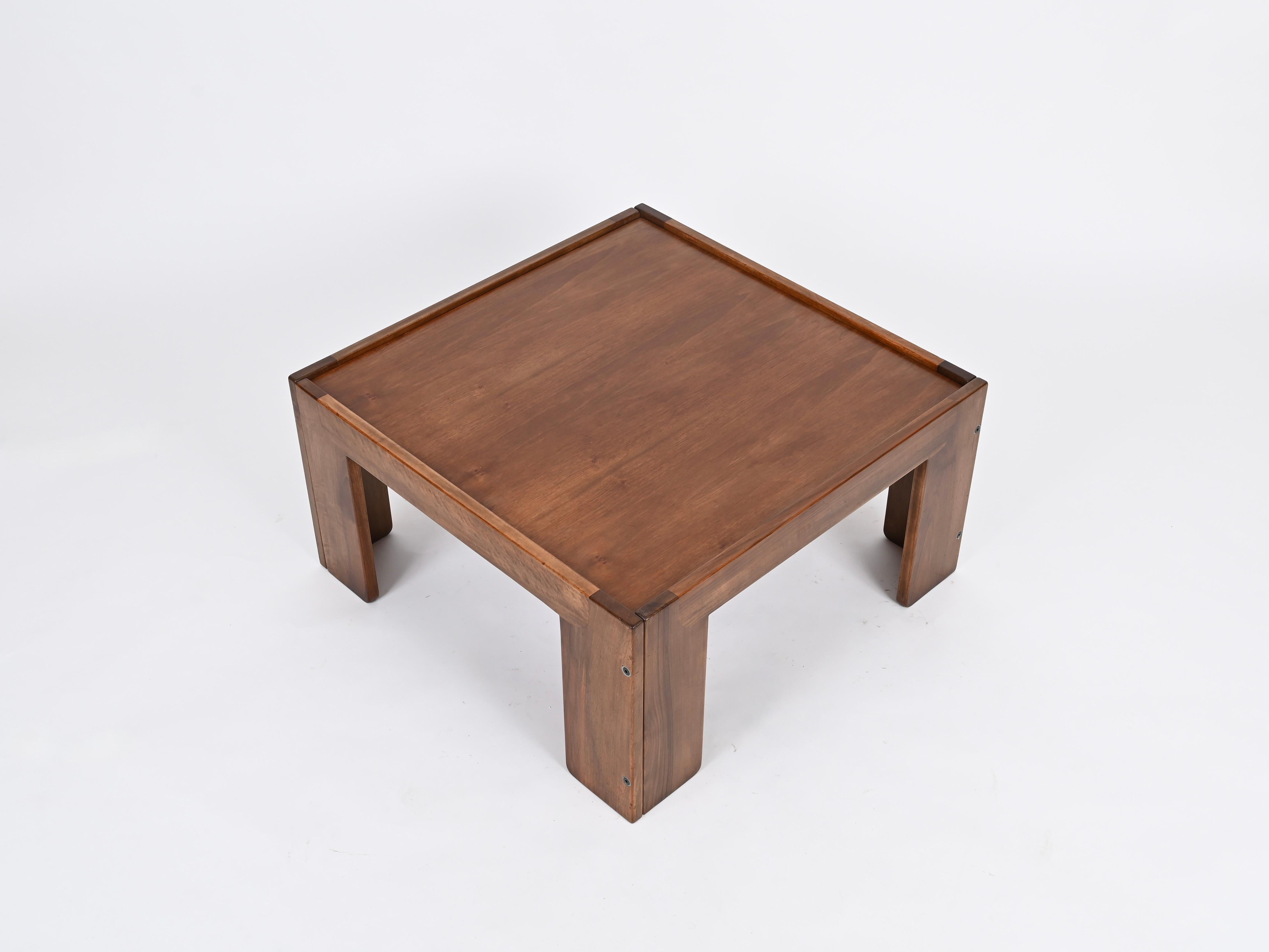 Quadratischer Couchtisch, signiert von Afra und Tobia Scarpa für Cassina, Italien 1960er Jahre im Angebot 10
