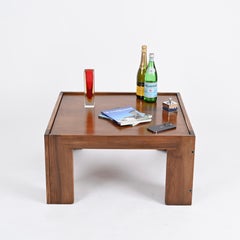 Square Coffee Table Signed by Afra and Tobia Scarpa for Cassina, Italy 1960s