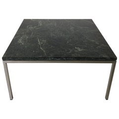 Square Coffee Table with Rare Marble Top, 1960s