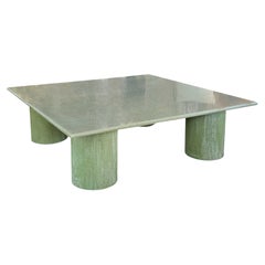 Square Column Coffee Table in Raw Green by VAVA Objects