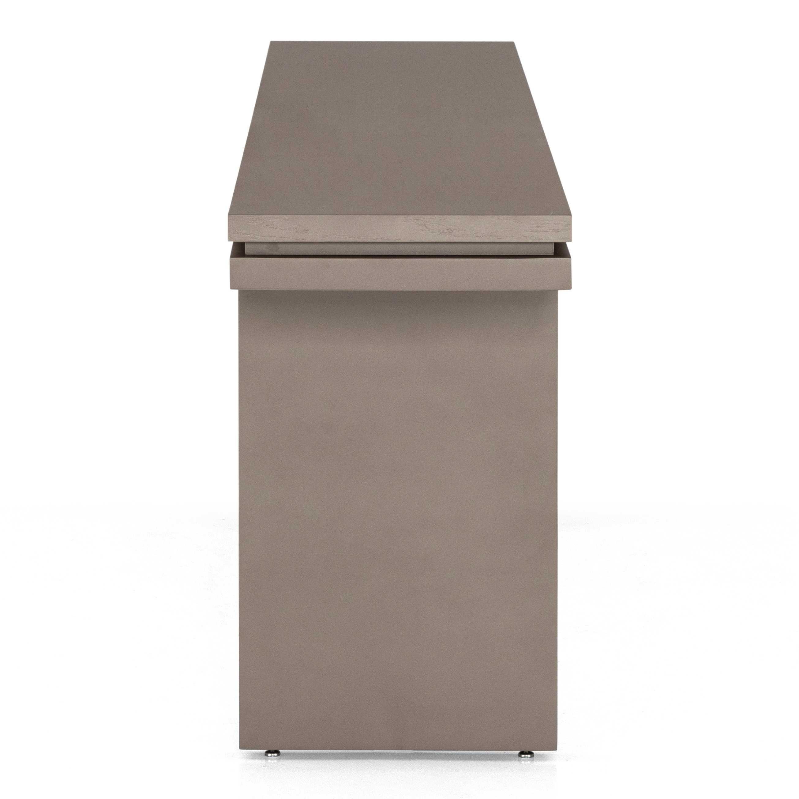 Customizable Console Table with Chocolate Finish and Modern Design, Square Line In New Condition For Sale In Miami, FL