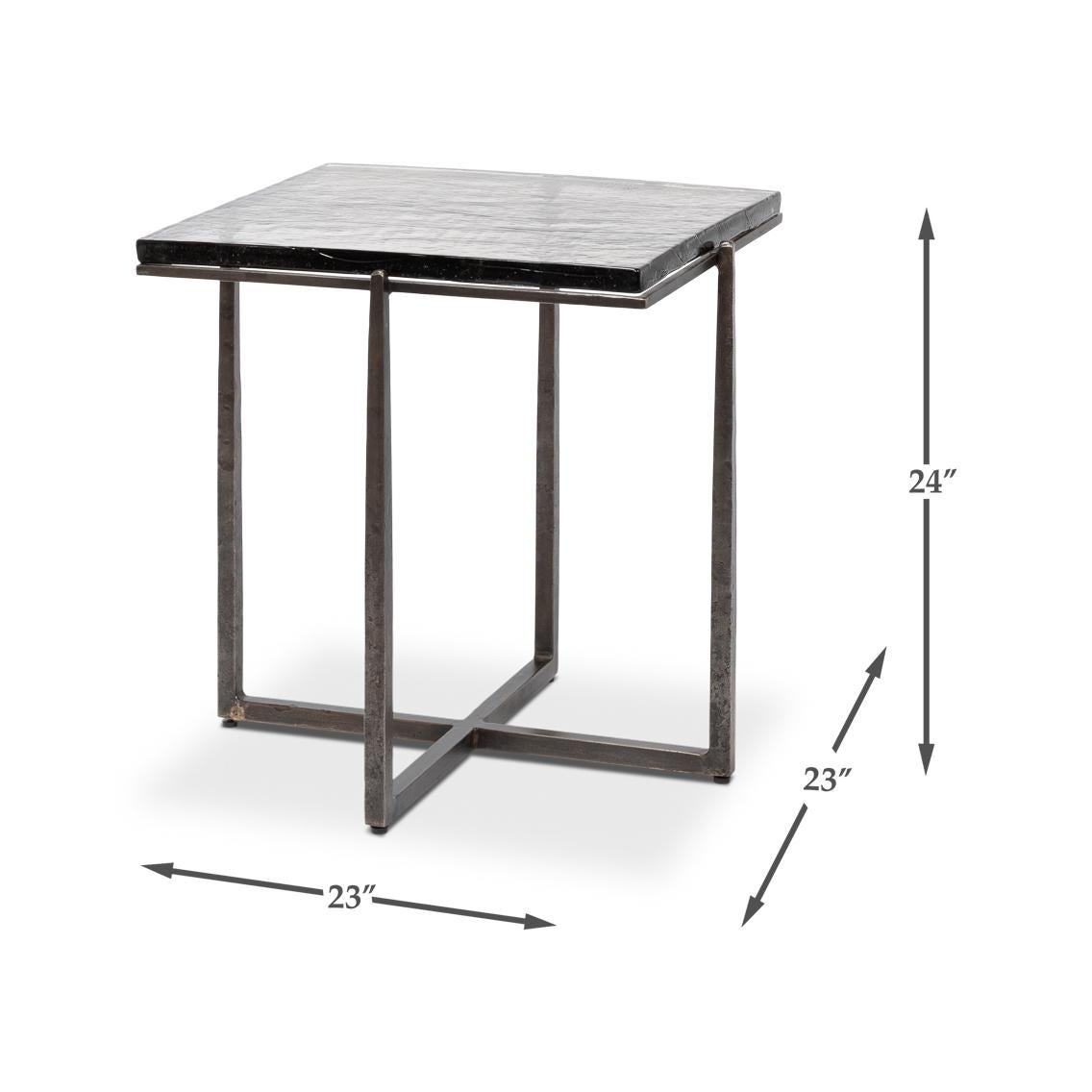 Square Contemporary End Table For Sale 6