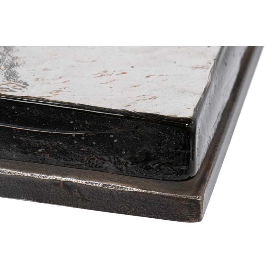 Square Contemporary End Table For Sale 3