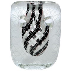 Square Crystal black and white Mask