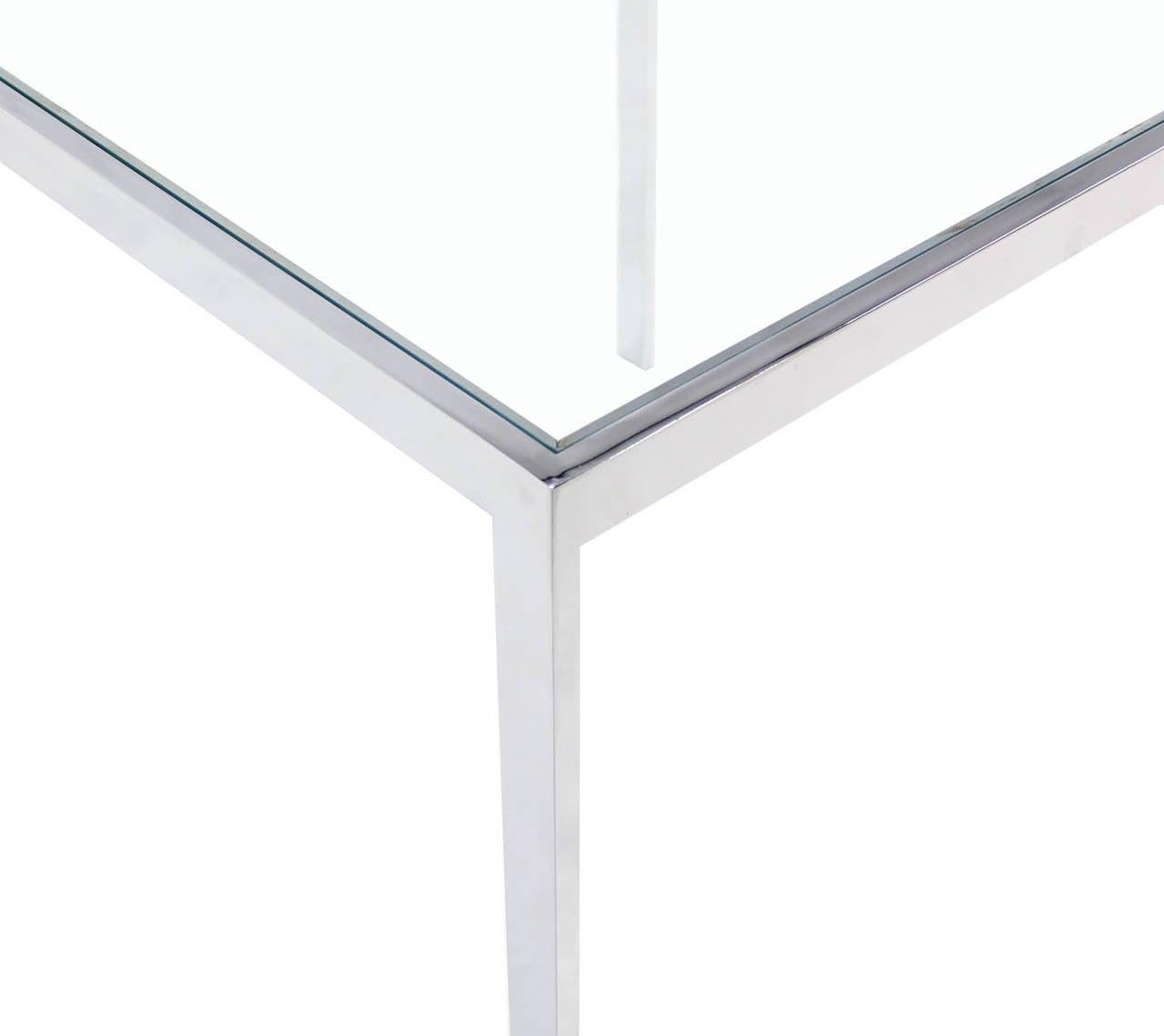 Quadratischer Würfel mit Chromglasplatte, Spieltisch, Bauhaus MINT im Zustand „Gut“ im Angebot in Rockaway, NJ