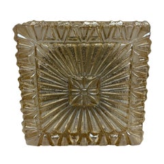 Empotrable o aplique cuadrado de cristal cúbico ámbar de RZB Leuchten Alemania