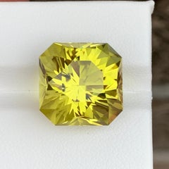 Square Cushion Canary Yellow Brilliant Precision Lemon Quartz Gemstone for Ring