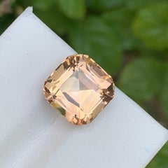 Square Cushion Cut Champagne Color Topaz Loose Faceted Gemstone for Fine Jewelry