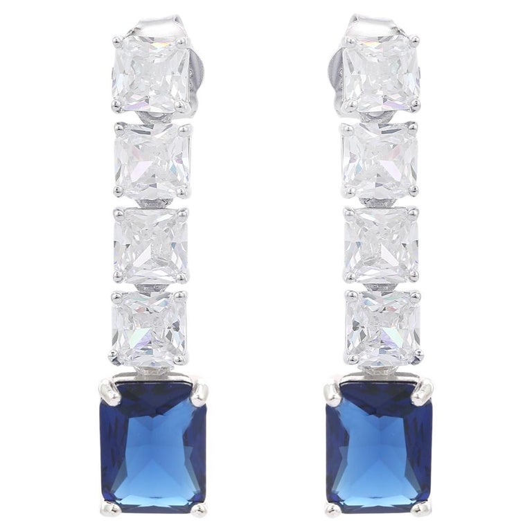 Orecchini a bottone in zirconi di cristallo di lusso Gioielli da sposa vintage Orecchini da donna grandi bianchi blu neri acquista in modo economico - spedizione gratuita, recensioni reali con foto