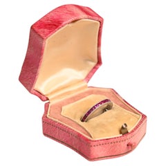 Square-Cut Burmese Ruby Band (Approx. 2-Carats), Platinum