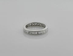 Square Cut Diamond Eternity Ring in White Gold