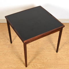 Square Danish Rosewood Compact Expanding Dining / Fliptop Game Table