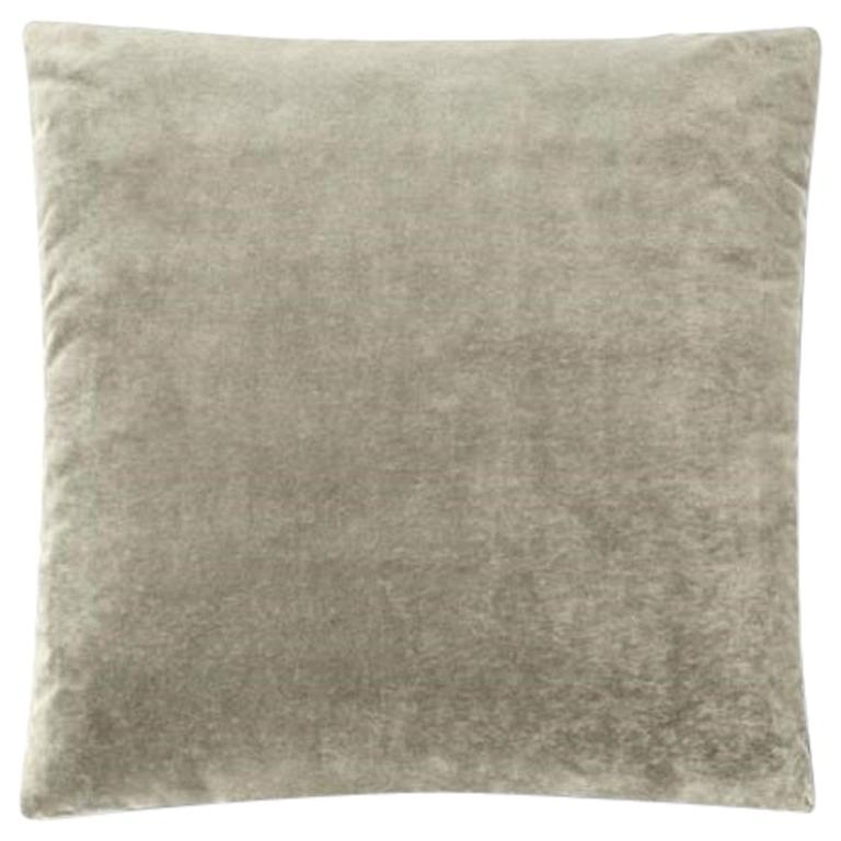 Square Decorative 23.63" Cushion in Grey Velvet Molteni&C - made in Italy