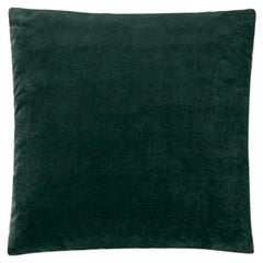 Square Decorative 23.63" Cushion in Green Velvet Molteni&C - made in Italy