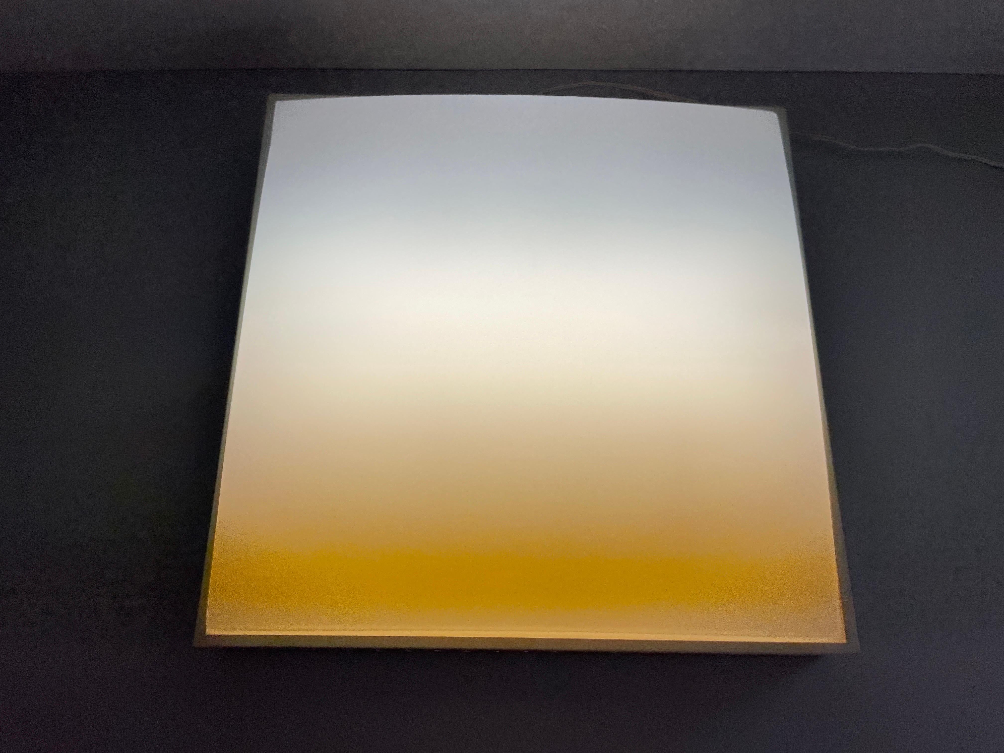 Square Design Plexiglass and White Metal Flush Mount, 1960s, Italy For Sale 8
