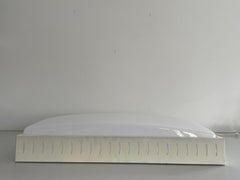 Empotrable de diseño cuadrado de plexiglás y metal blanco, años 60, Italia