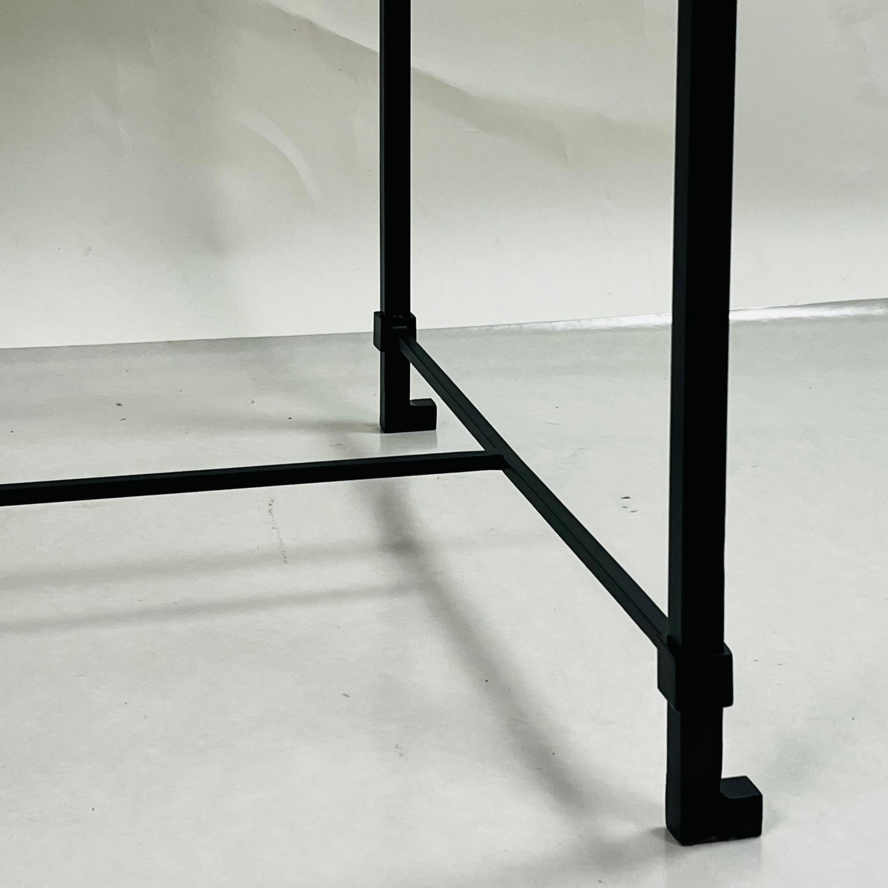 Contemporary Square 'Diagramme' Side Table in Travertine by Design Frères For Sale