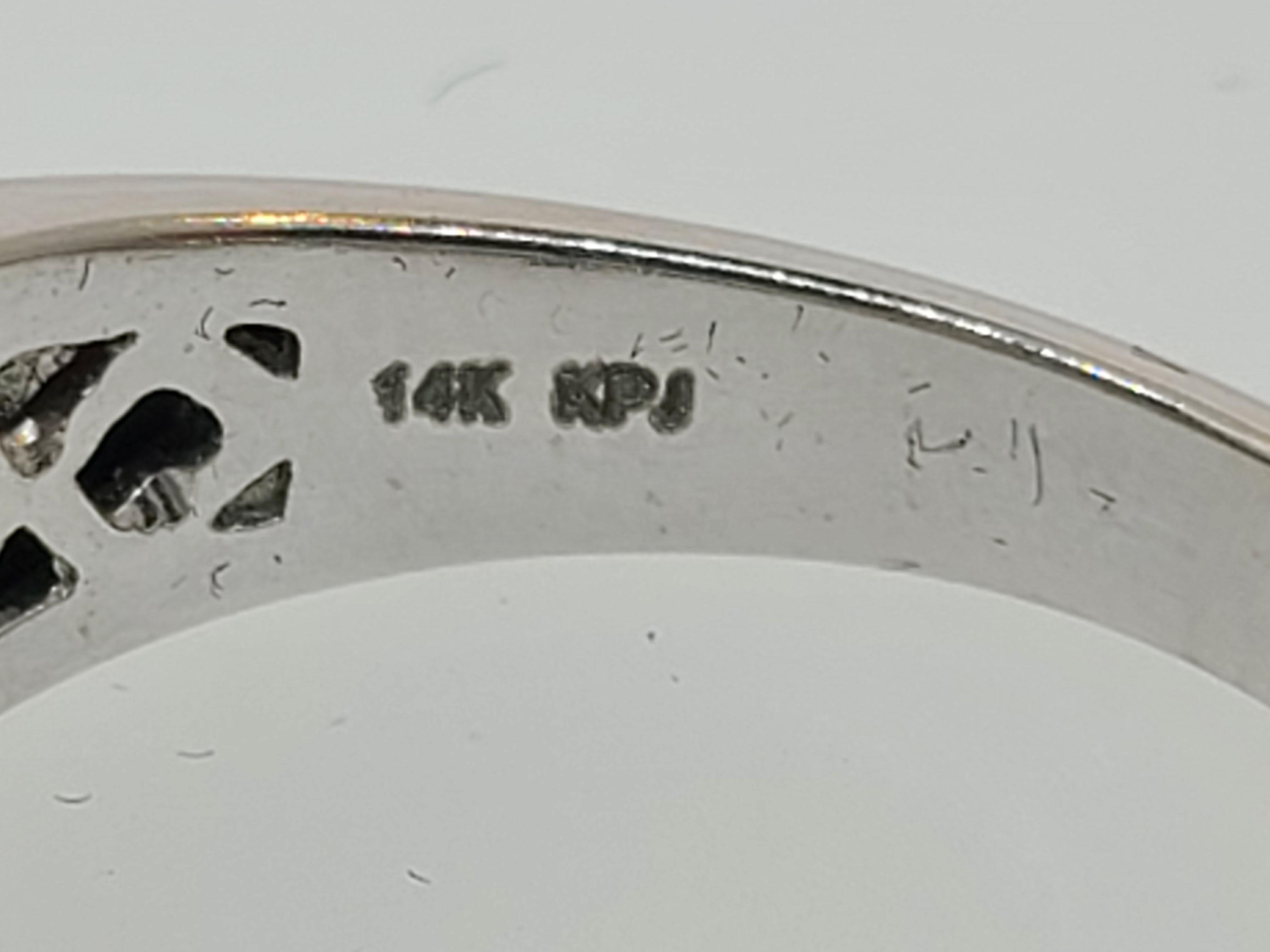 2 Karat Diamant-Cluster-Verlobungsring mit Prinzessinnenschliff und Illusion in 14k massivem Weiß 2