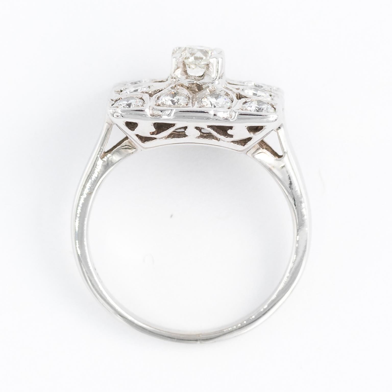 Square Diamond Cocktail Ring For Sale 9