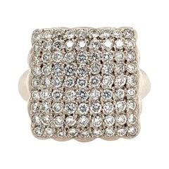 Square Diamond Pave Ring