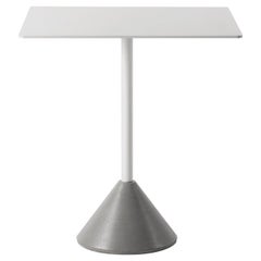 Square Dining Table 'DING' Made of Concrete and Aluminum 'White'