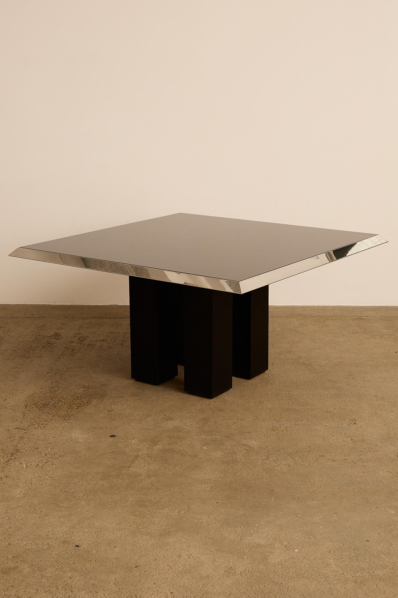 Acier inoxydable Table à manger carrée en vente