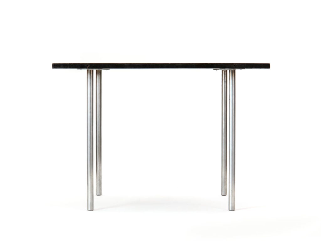 Ebonized Square Dining Table with Leaves by Poul Kjaerholm For Sale