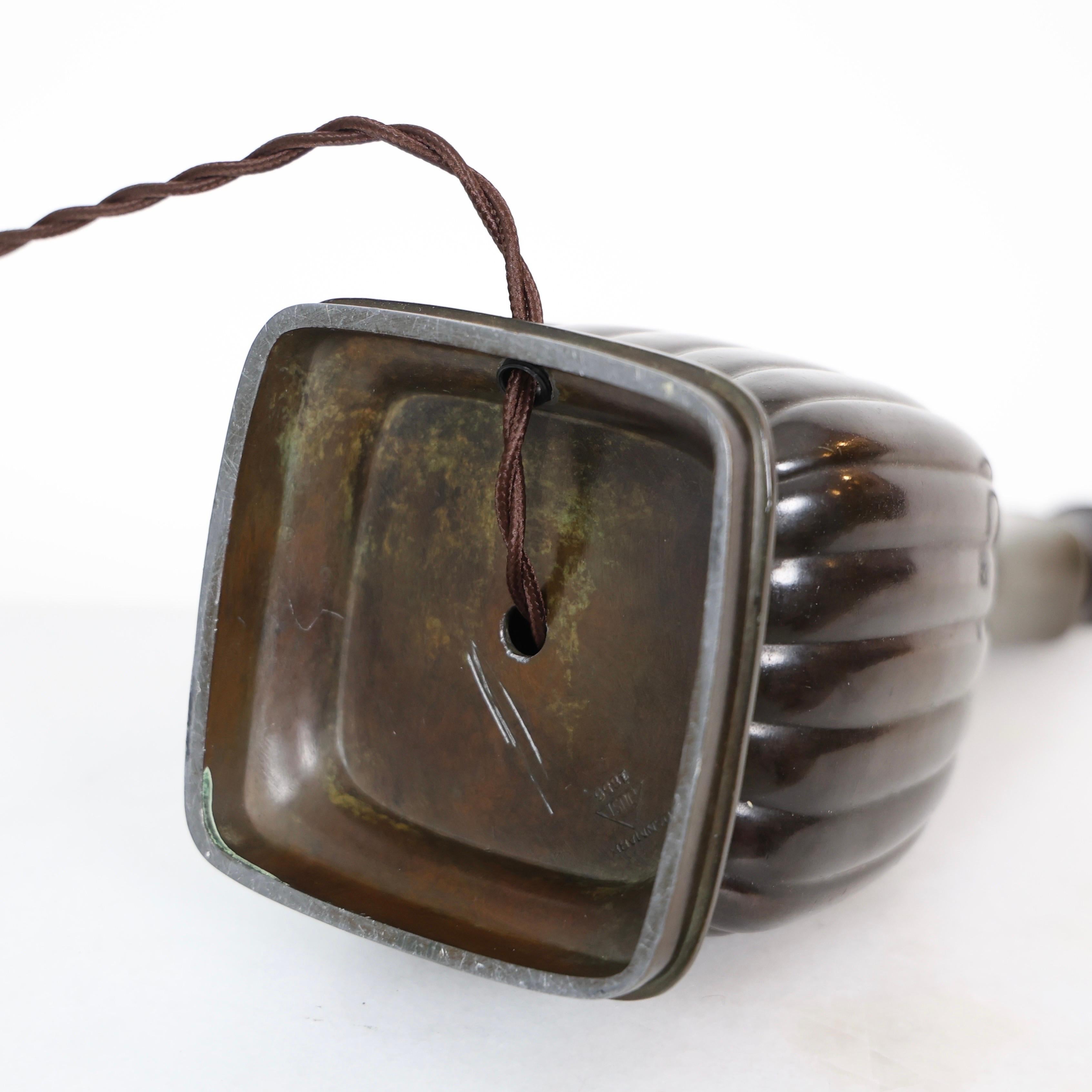 Square Diskometal Table Lamp by Just Andersen, 1930s, Denmark in vendita 3