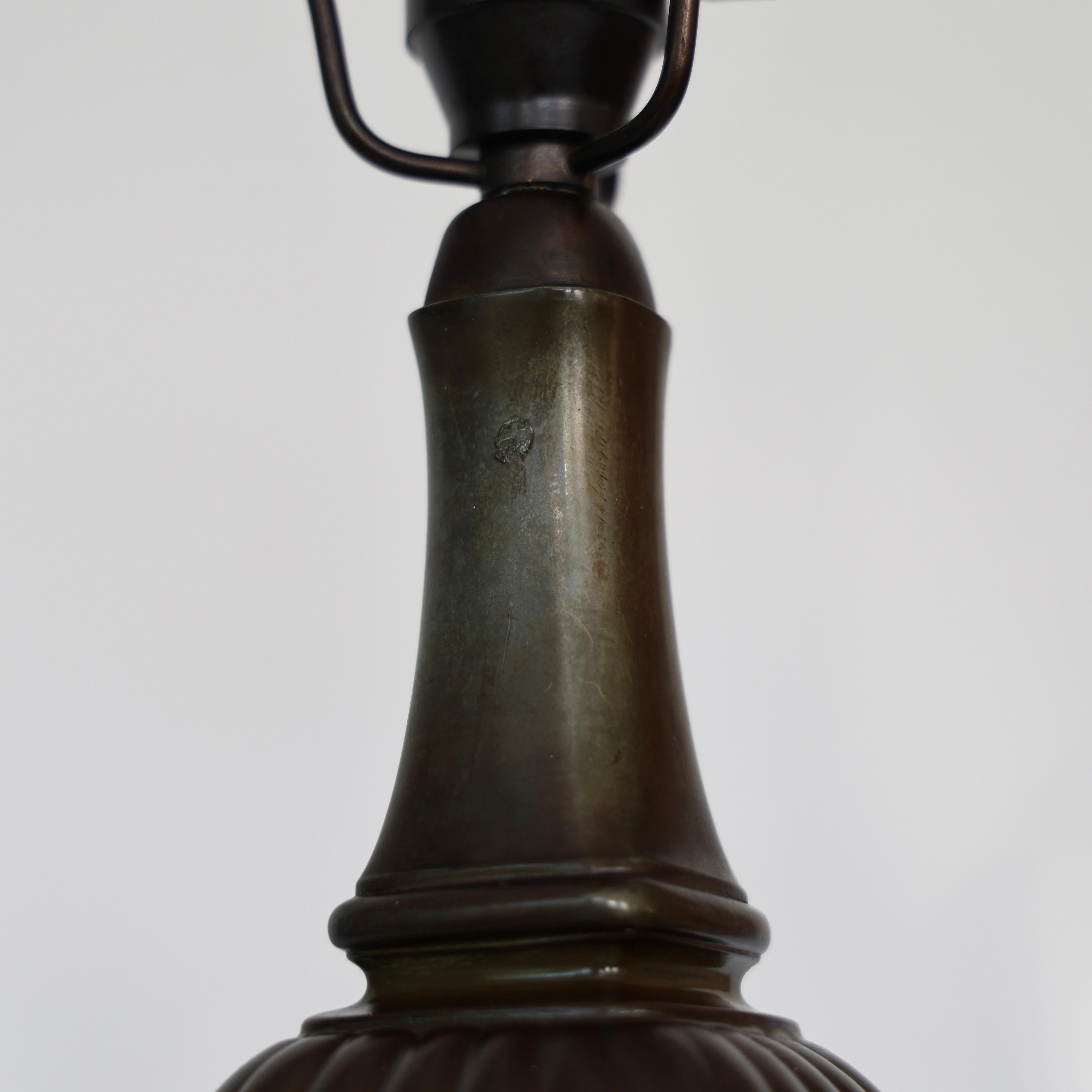 Square Diskometal Table Lamp by Just Andersen, 1930s, Denmark For Sale 4