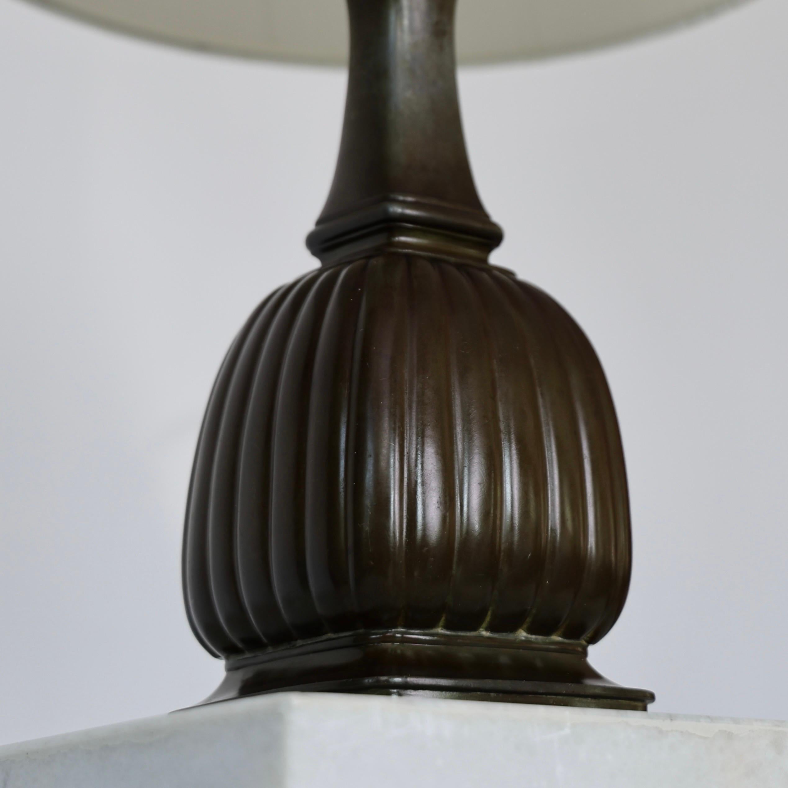 Square Diskometal Table Lamp by Just Andersen, 1930s, Denmark In Good Condition For Sale In Værløse, DK
