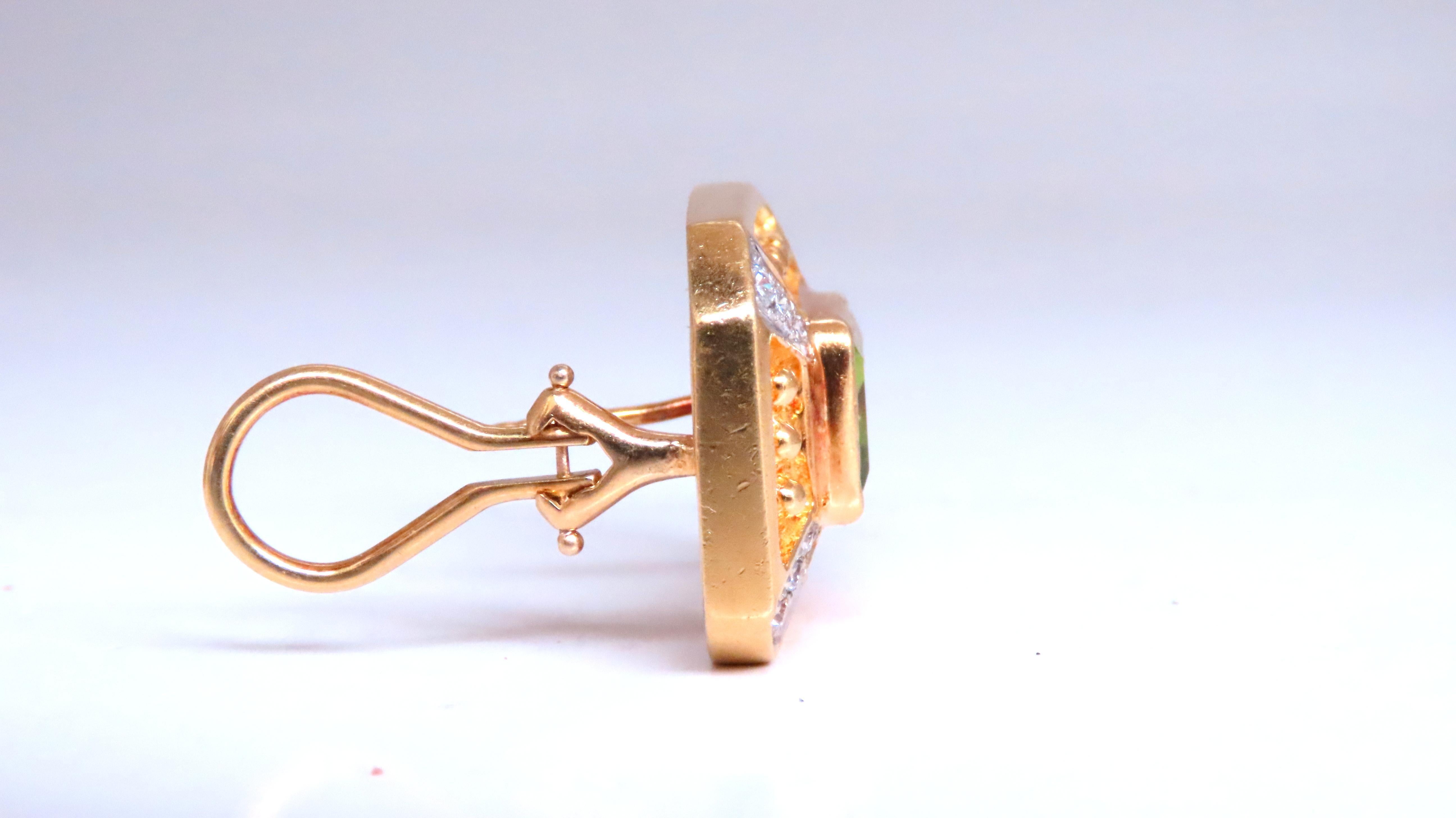Pendientes de abalorios cuadrados Renacimiento Español 18kt 12507 Contemporáneo en venta