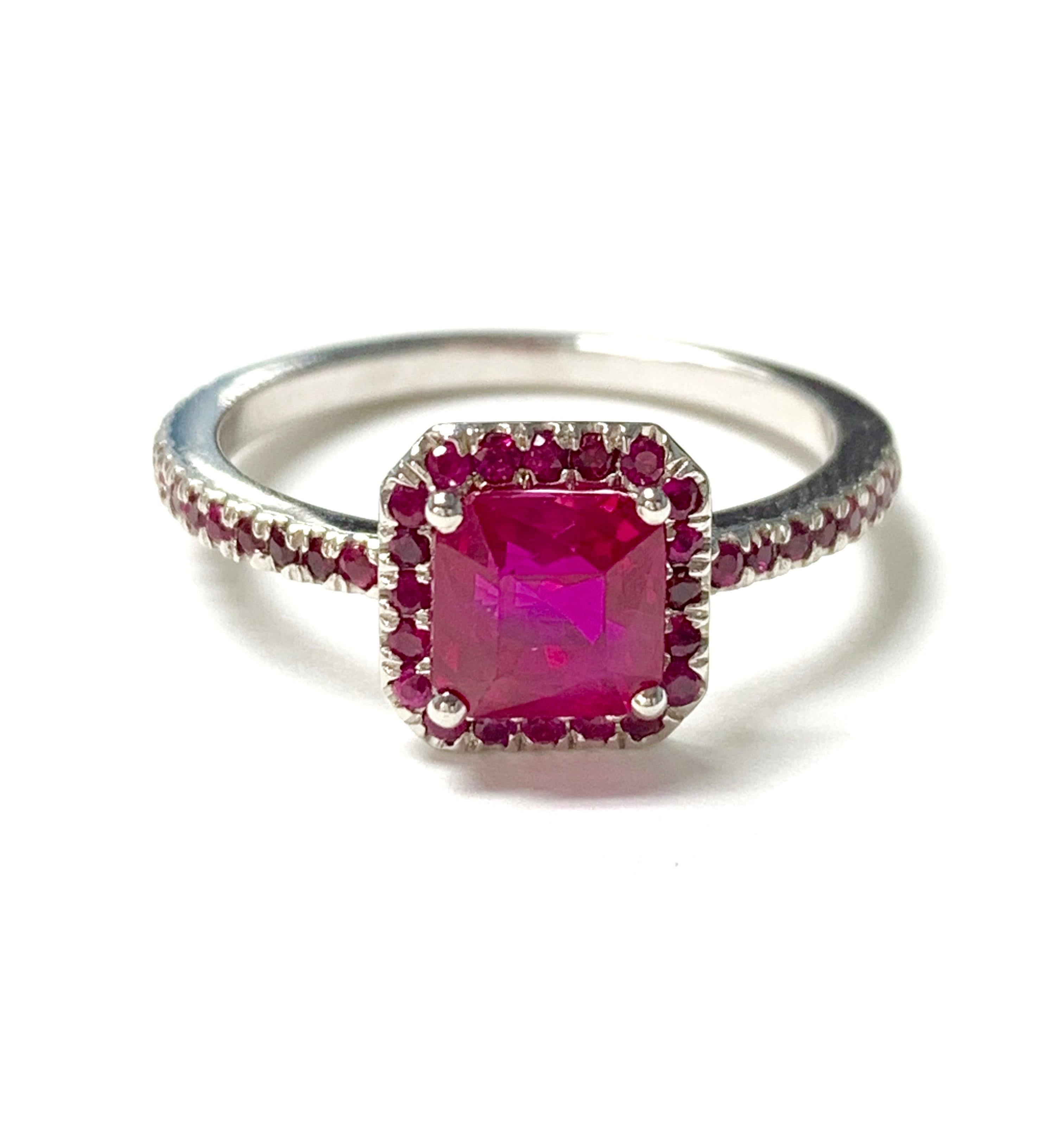 ruby ring square cut