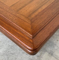 Square Extendable Art Deco Dining Table with Two-Burl Walnut Pedestals