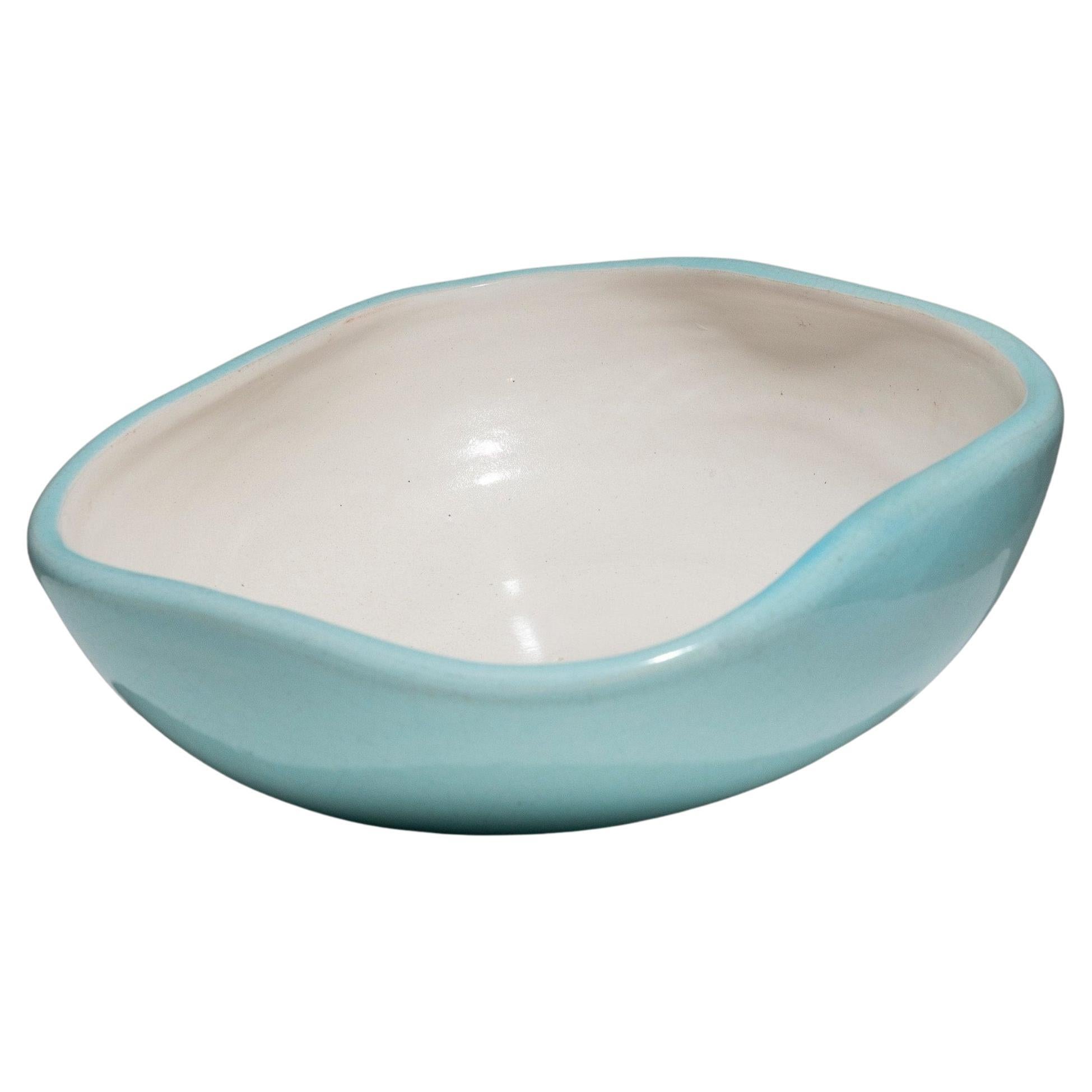 Square Faience Bowl, Keramos, 1950s