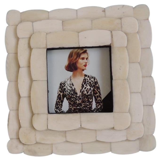 Square Faux Camel Bone Square Picture Frame