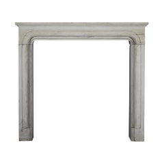 Square Firebox French Country Style Antique Fireplace Surround in Limestone