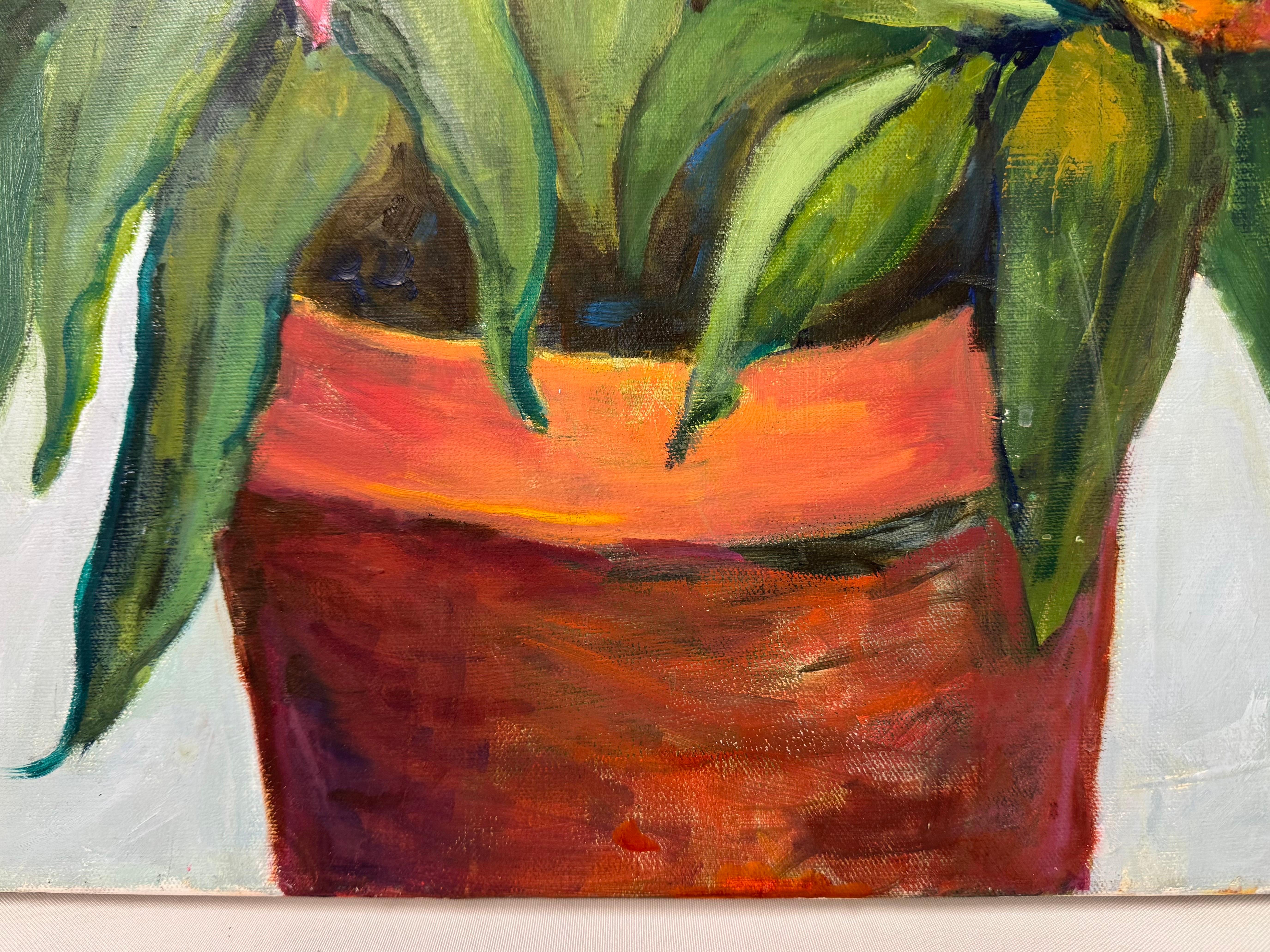 Square Floral Floral Painting For Sale 8
