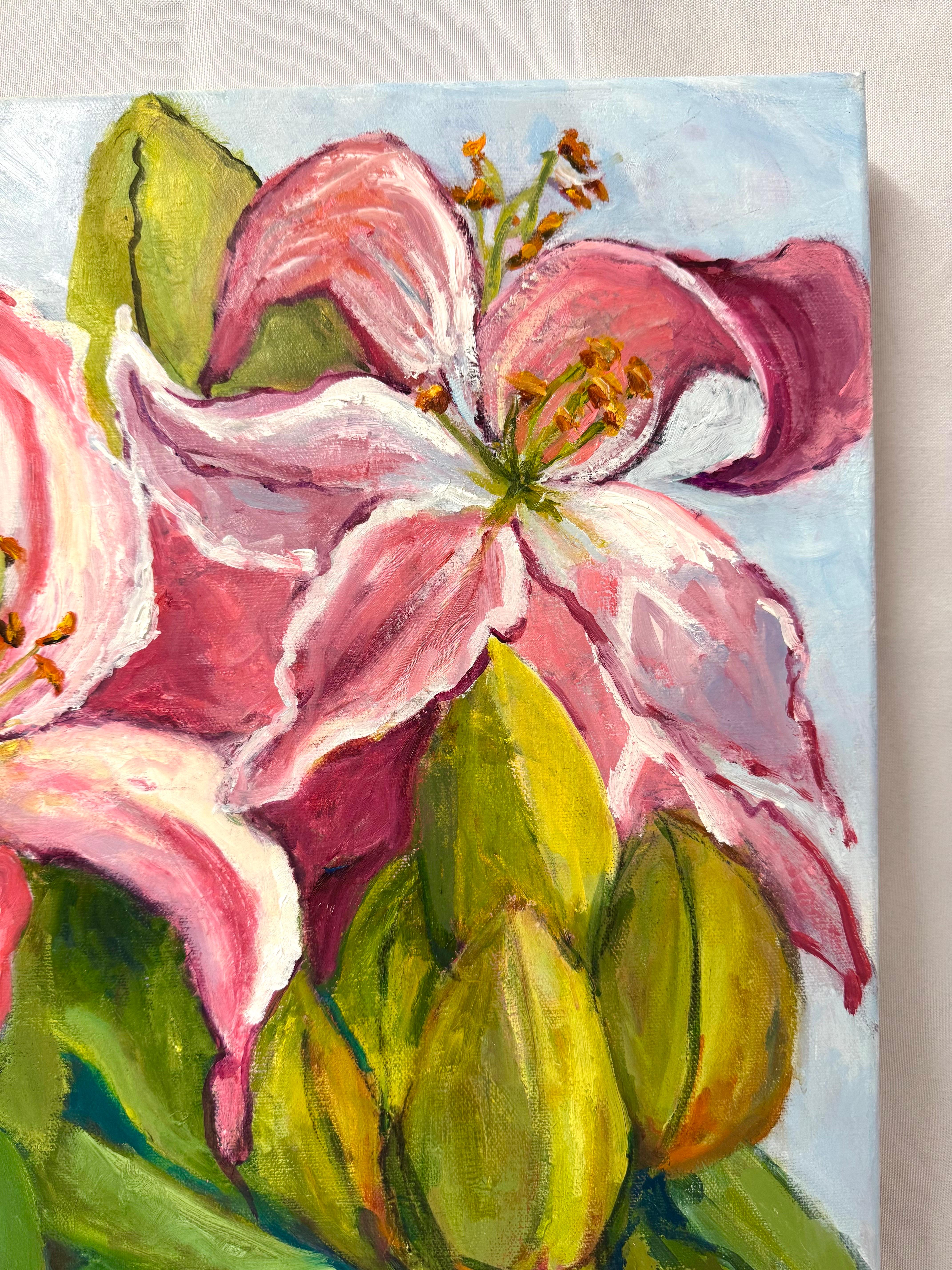 Square Floral Floral Painting For Sale 11