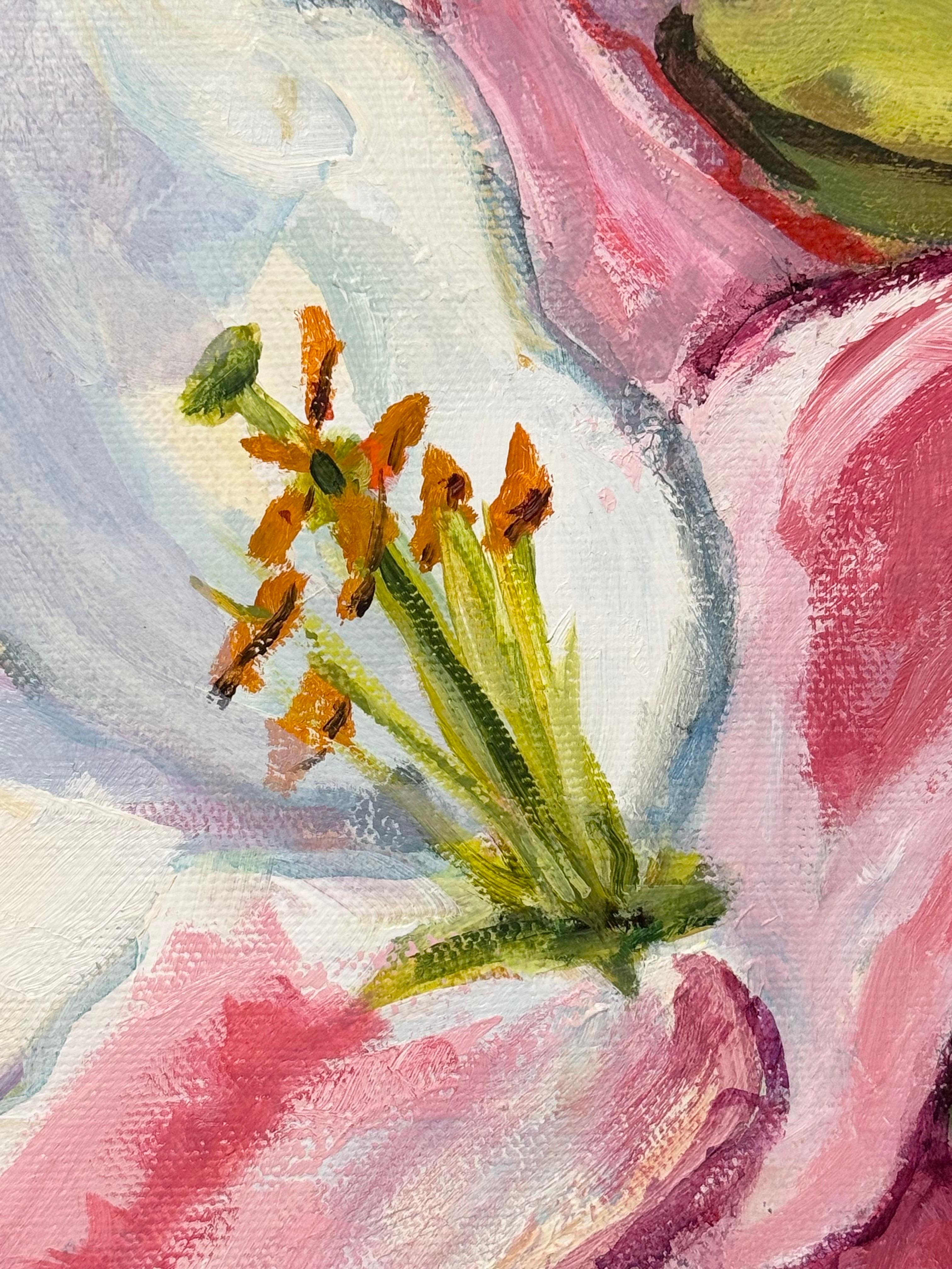 Square Floral Floral Painting For Sale 12