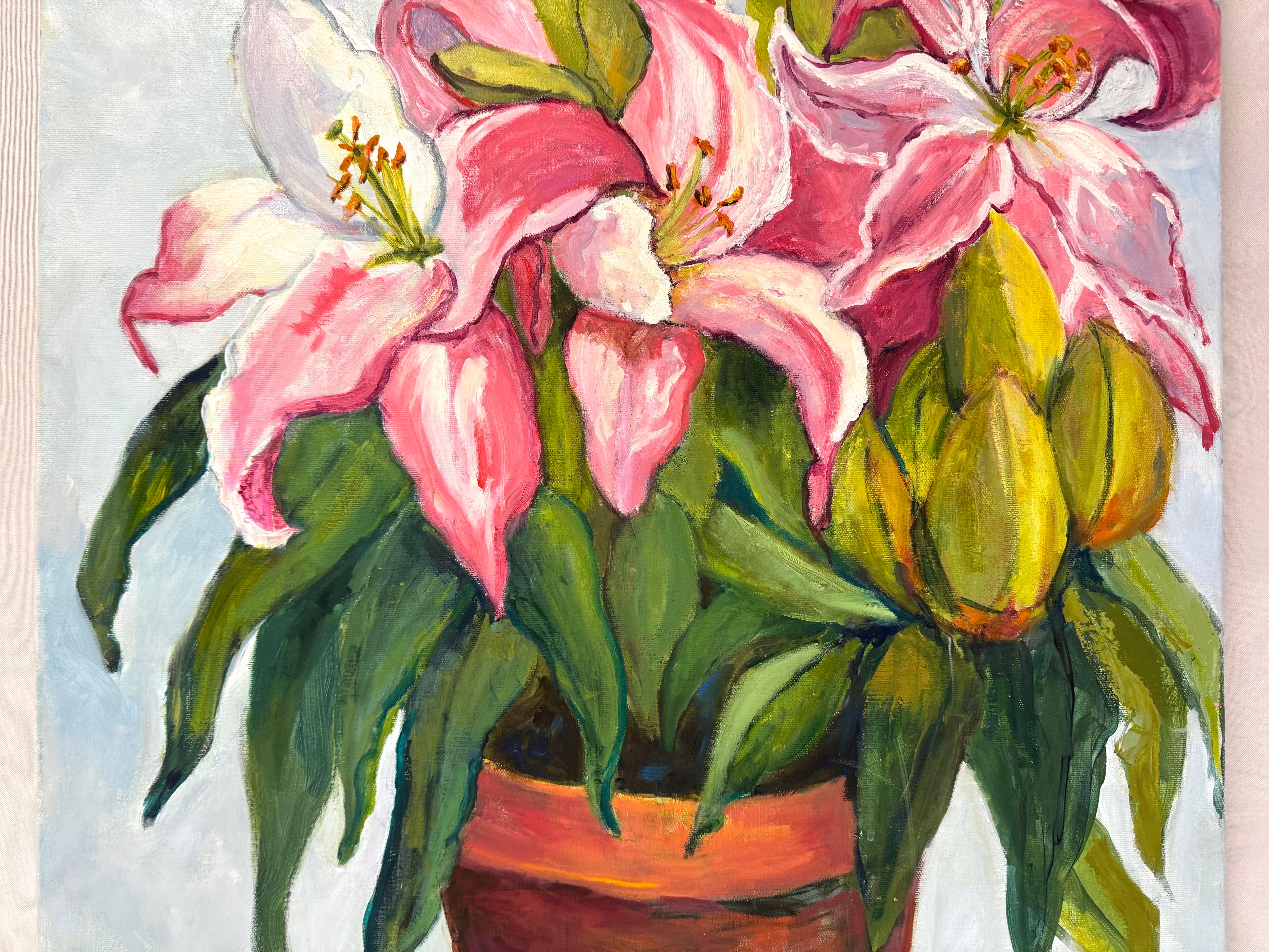 Canvas Square Floral Floral Painting For Sale