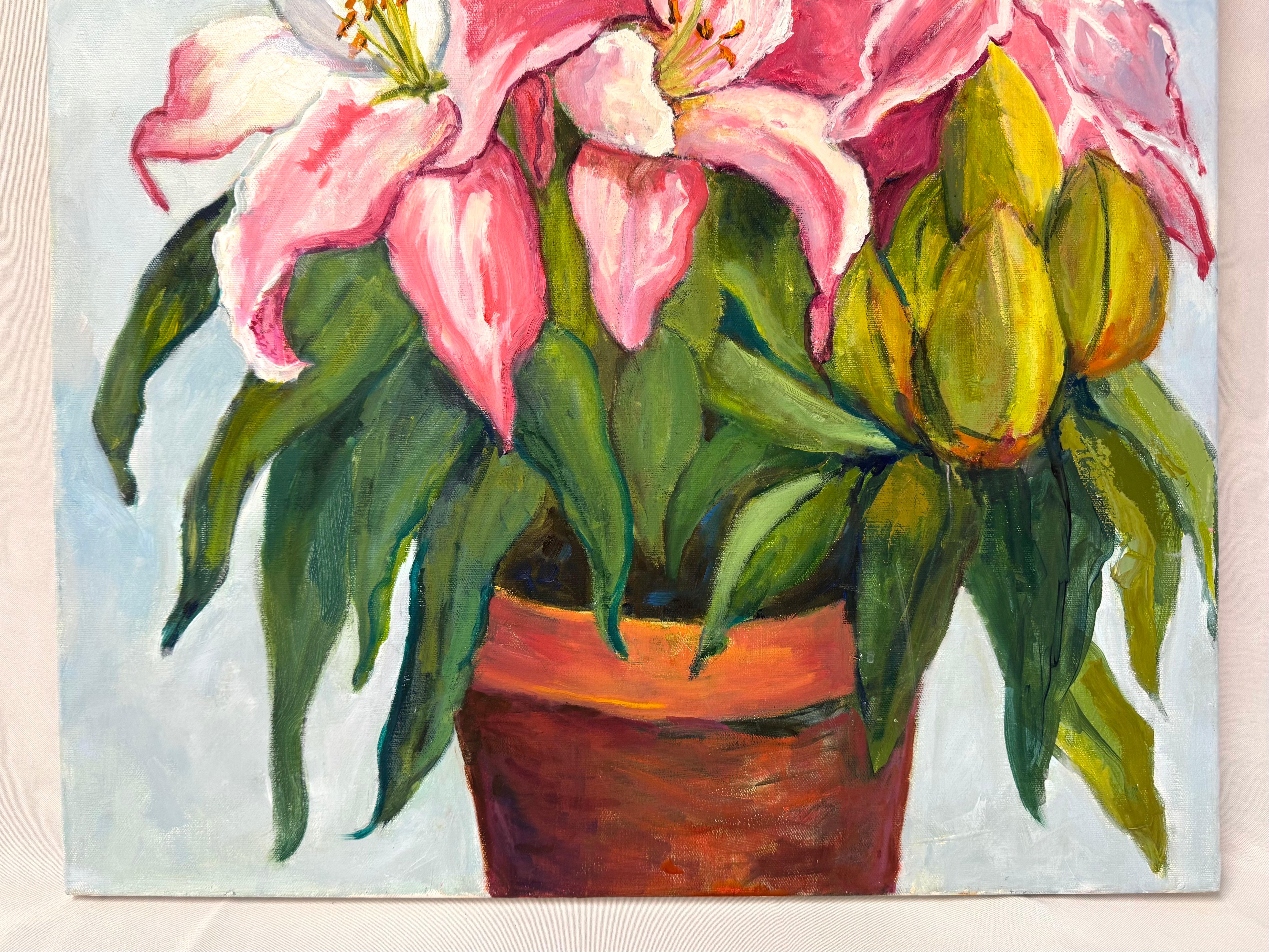 Square Floral Floral Painting For Sale 1