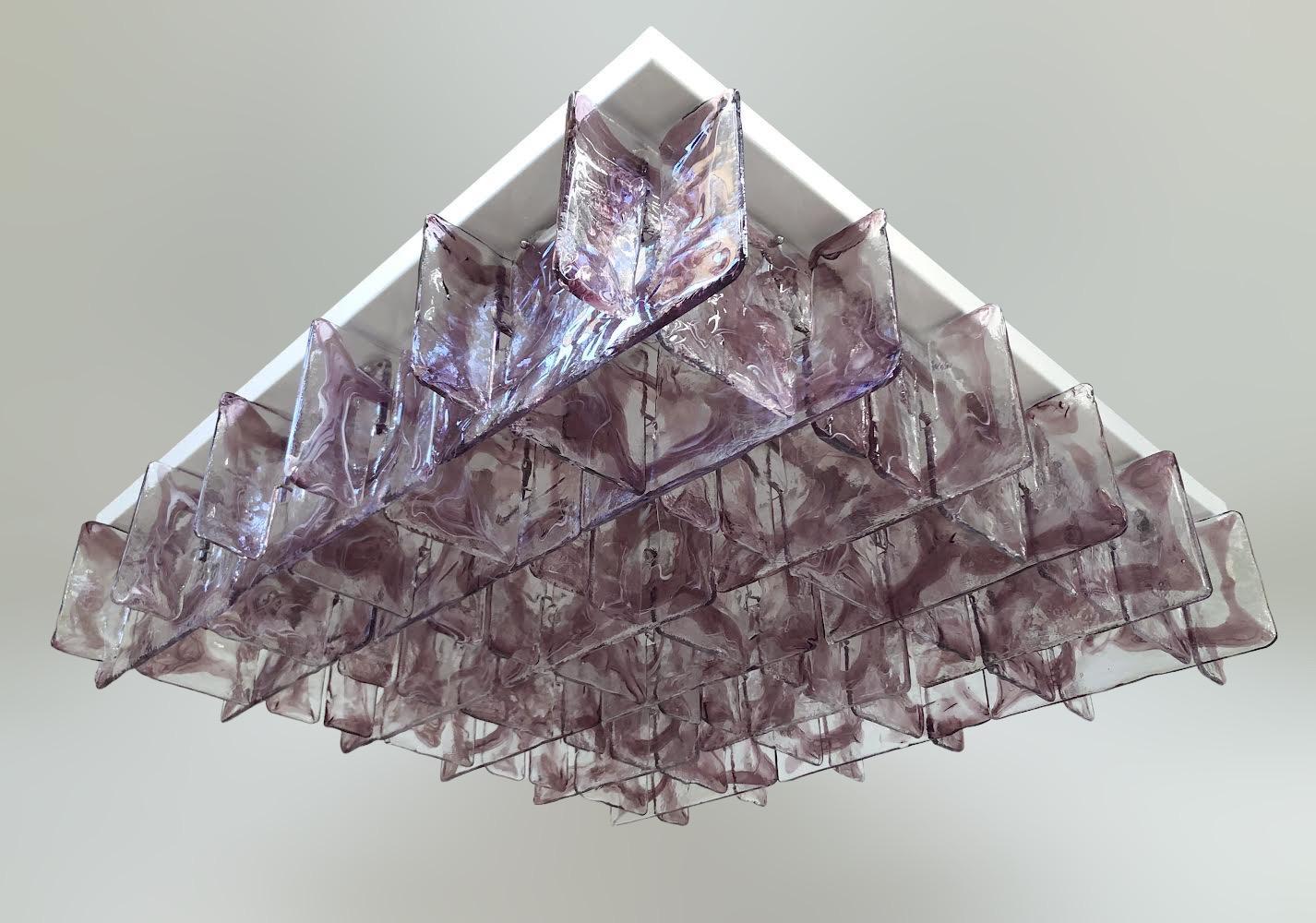 Modern Square Flush Mount by Fabio Ltd For Sale