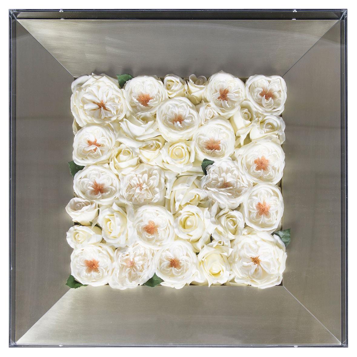 Square Frame Mix Roses with Theca Set Arrangement, Flowers, Italy