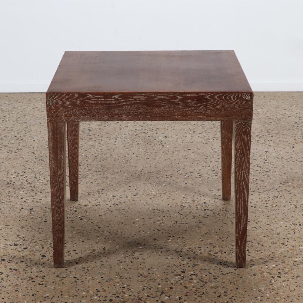 Cerused Square French cerused oak games table circa 1940 For Sale