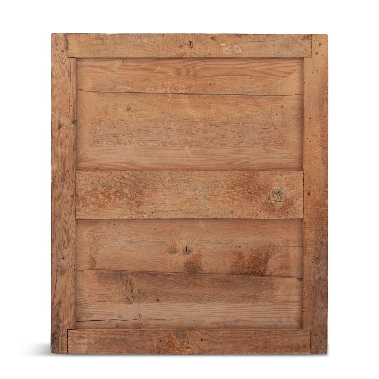 Miroir carré en bois doré à cannelures Bon état - En vente à Houston, TX